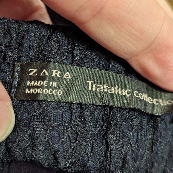 Zara Trafaluc Collection Mini Skirt with Lace Overlay - Picture 7 of 8